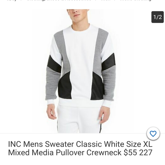 INC International Concepts Other - International Concept Mixed Media Pullover Sweater